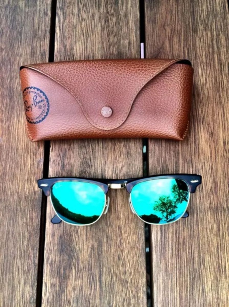 clubmaster verde - óculos rayban