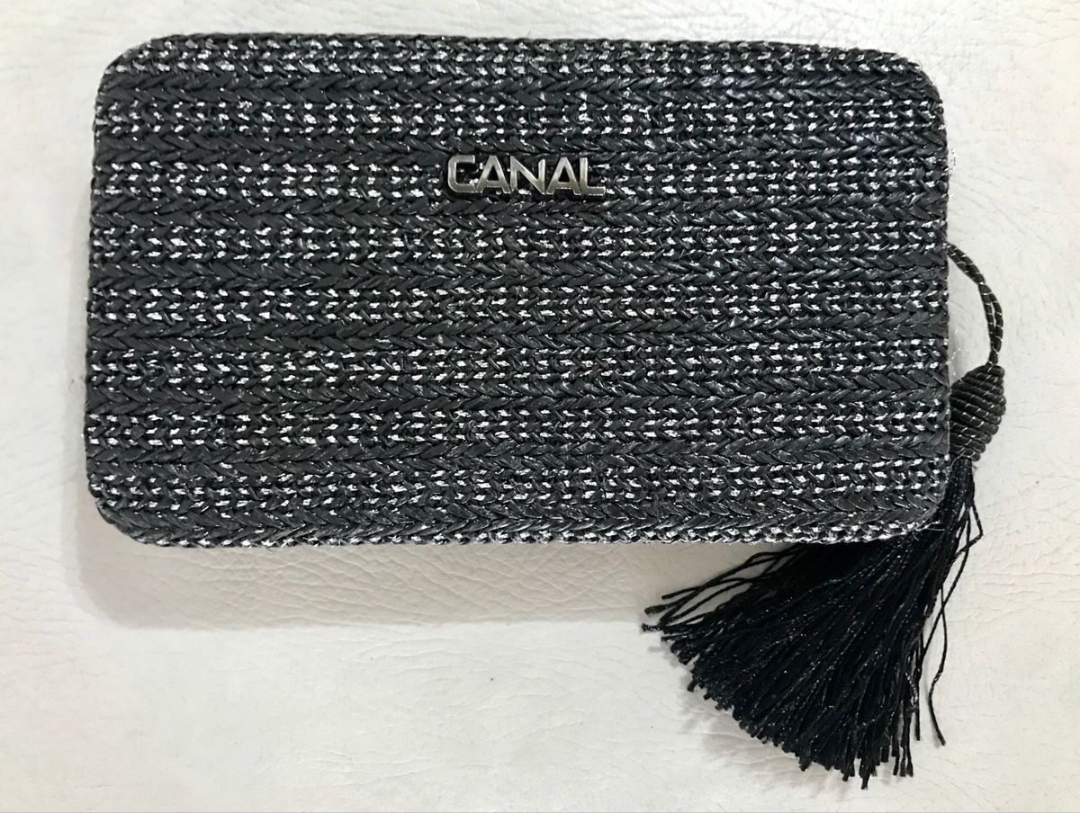Clutch Canal Preta com Brilho Clutch Feminina Canal Usado 35791134