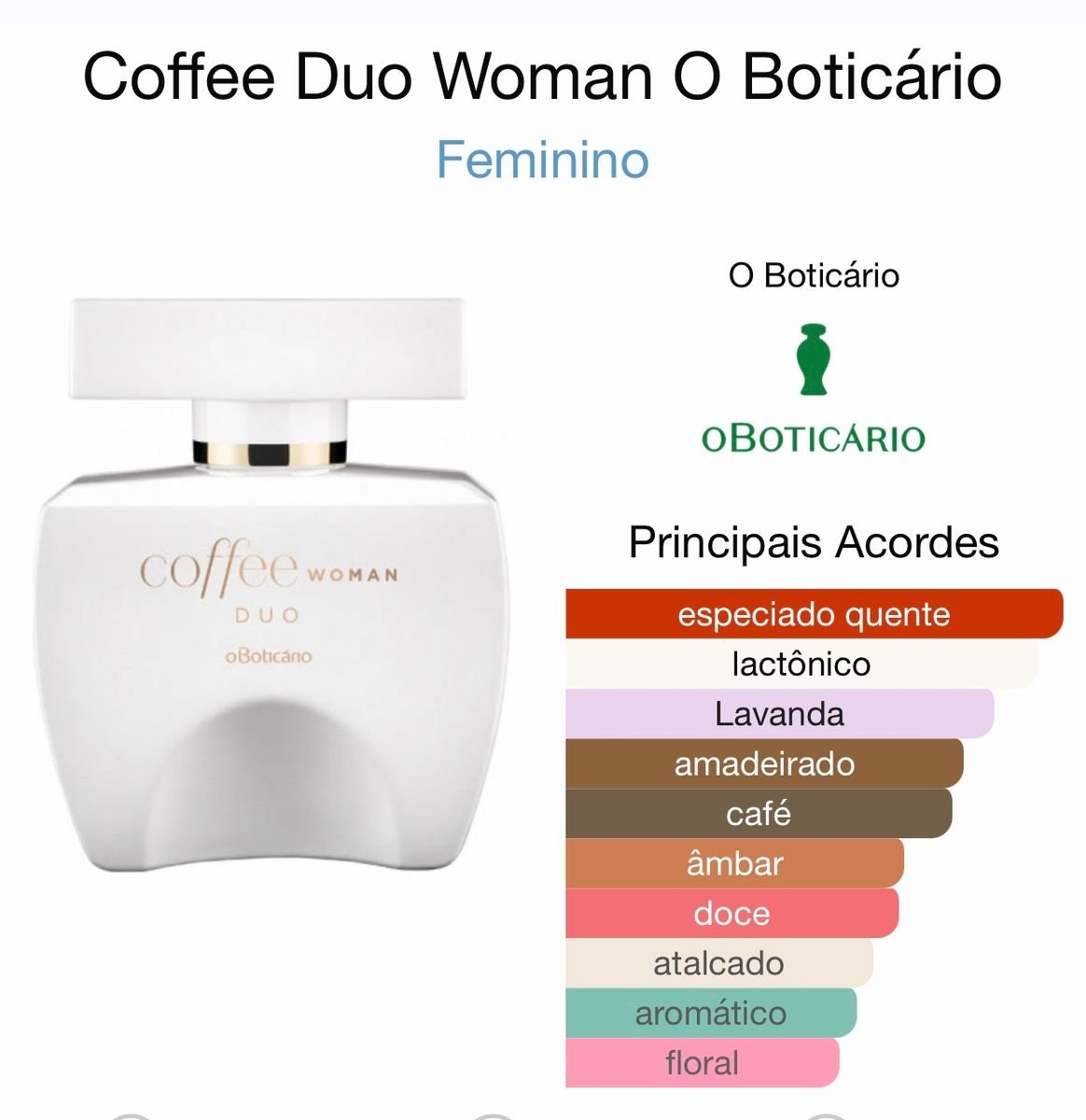 Colônia Coffee Woman Duo 100ml