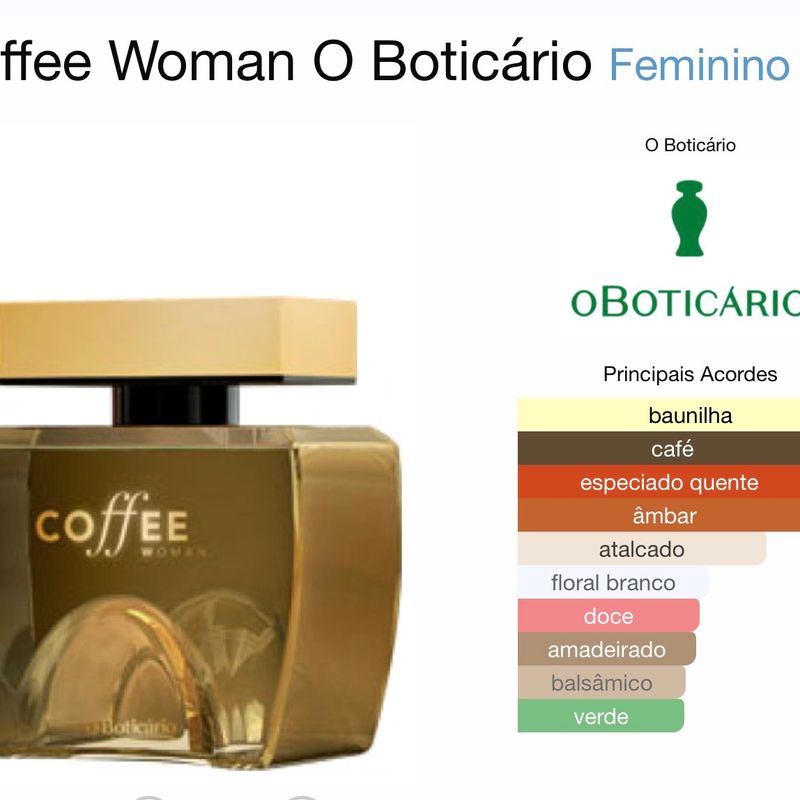 Coffee Woman Tradicional 100ml de O Boticario