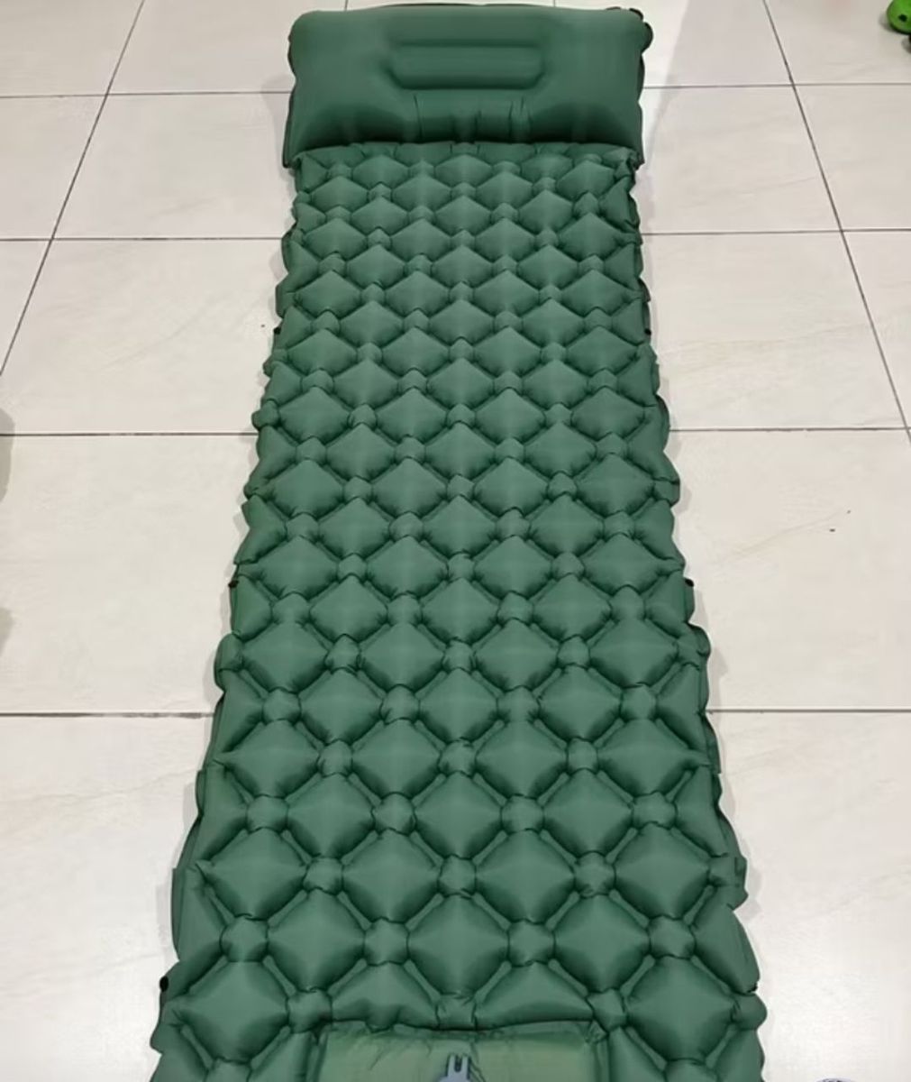 Colchão Inflável Solteiro Verde | Item p/ Esporte e Outdoor Nunca Usado ...