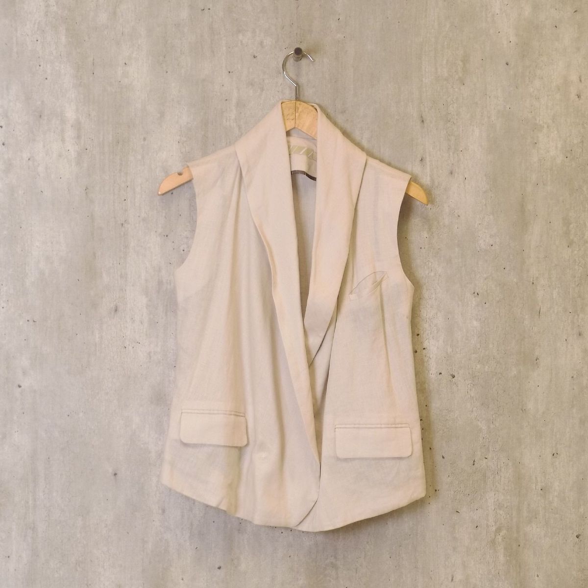 Colebe Bege Xale Garoa | Colete Feminino Garoa Usado 64833439 | enjoei