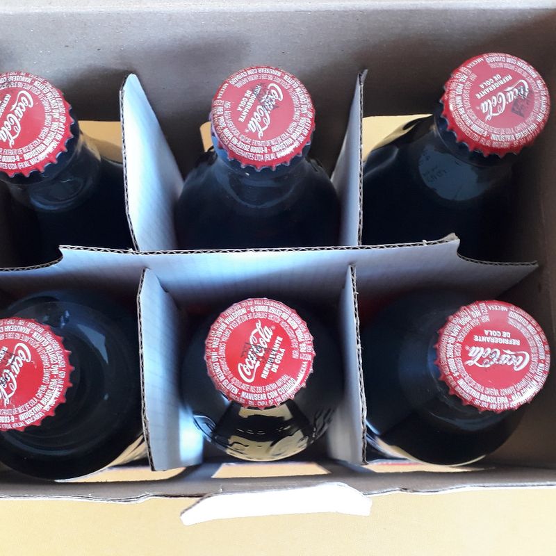 Coleção Coca-Cola Retrô - 6 Garrafas Históricas Lacradas com Caixa
