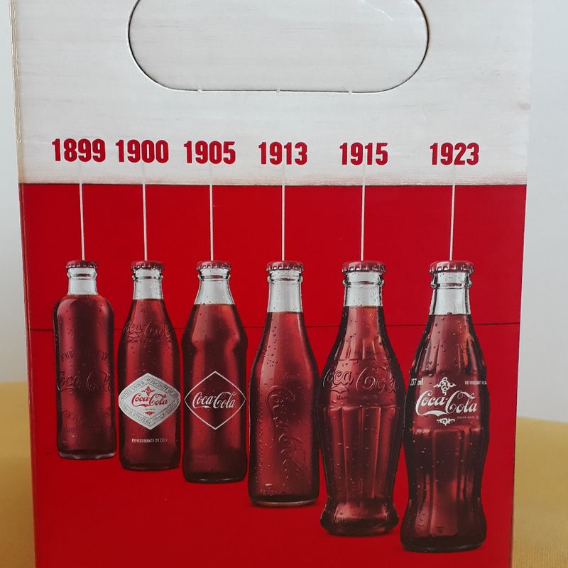 Coleção Coca-Cola Retrô - 6 Garrafas Históricas Lacradas com Caixa