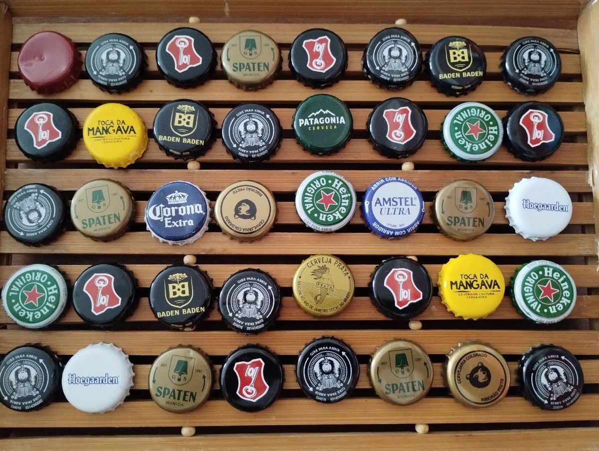 Coleção de 40 Tampinhas Diversas de Cerveja | Cacareco Usado 84145864 ...
