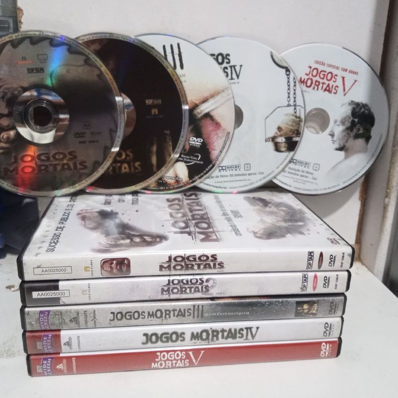 Jogos mortais 1 2 3 4 5 6 7 dvd original lacrado no Shoptime