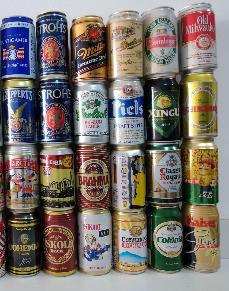 Coleção Latas de Cerveja Antigas | Produto Vintage e Retro Cerveja ...