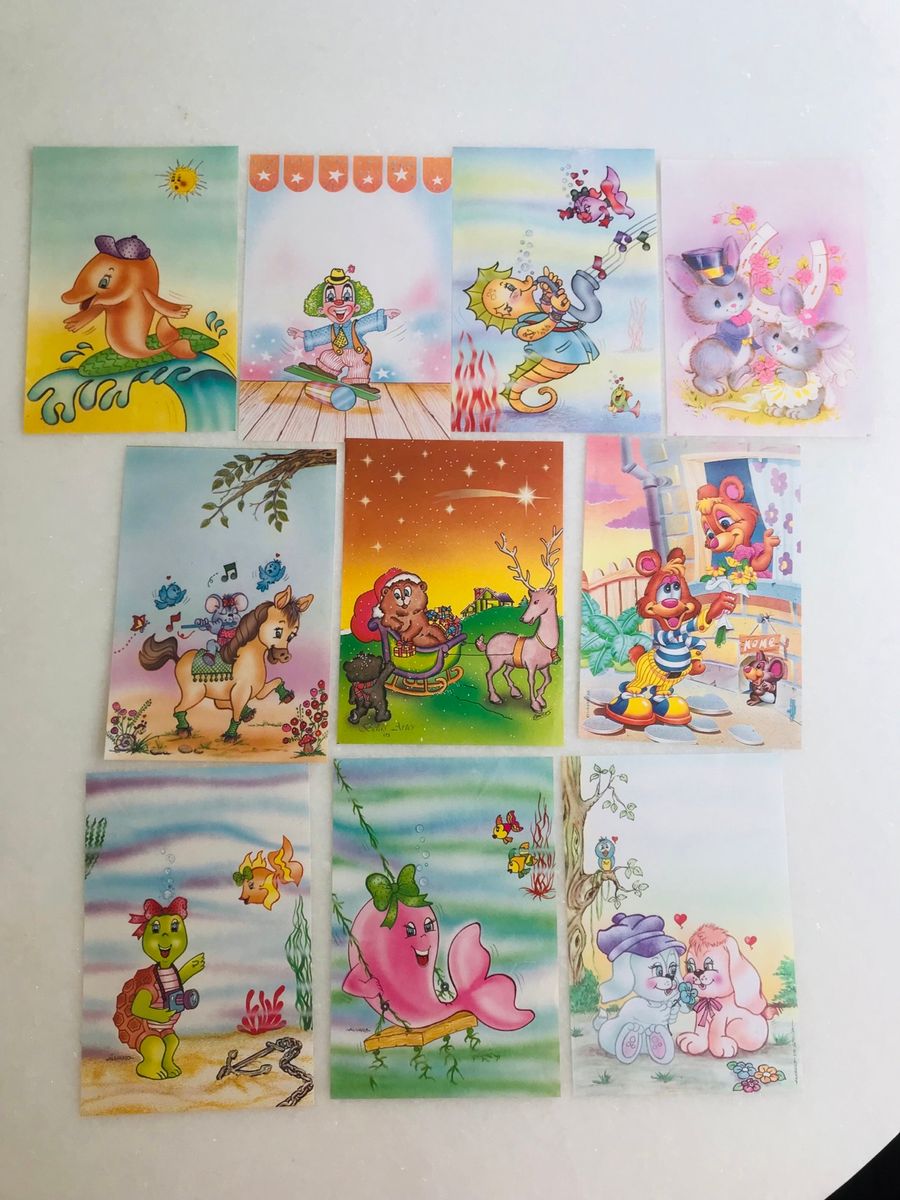 Coleção Papel De Carta Anos 80 4 Item De Papelaria Nunca Usado