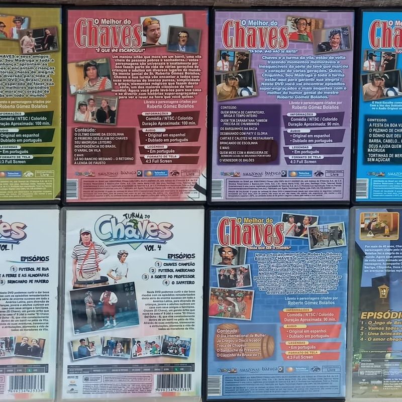 Menu DVD ) Chaves Em Desenho Animado: Volume 3 ( 4 Episódios ) 