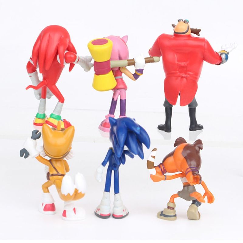 Bonecos Sonic Kit C/ 6 Conjunto Action Figure Pronta Entrega