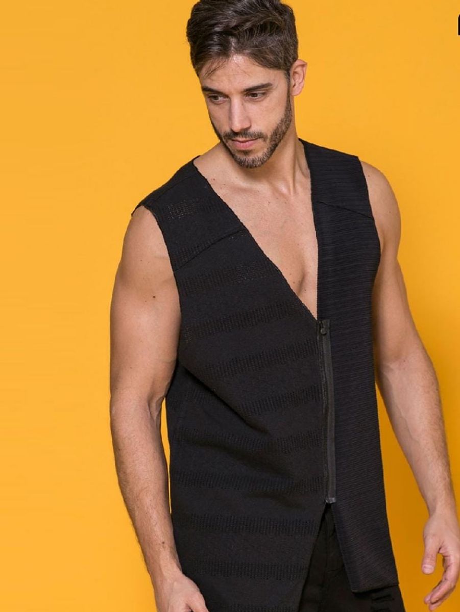 Colete Degrau Preta Pargan Nova | Colete Masculino Pargan Nunca Usado ...