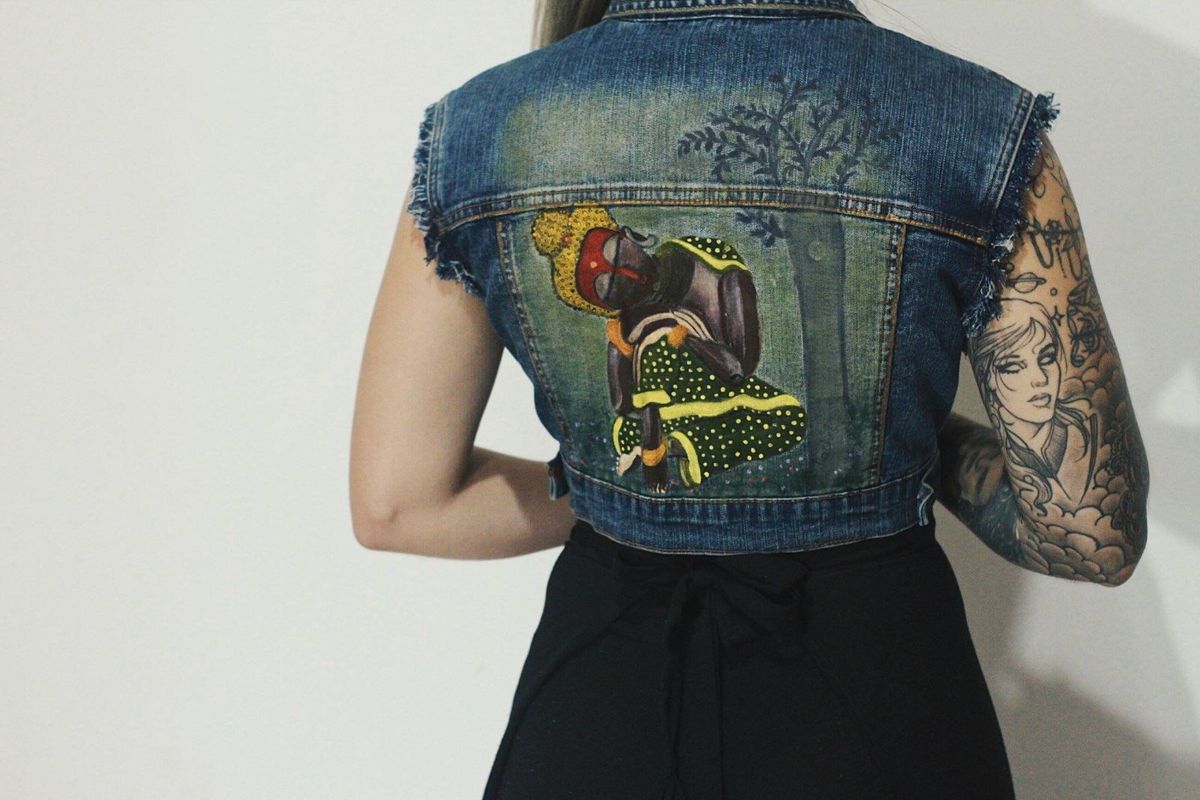 colete jeans feminino curto