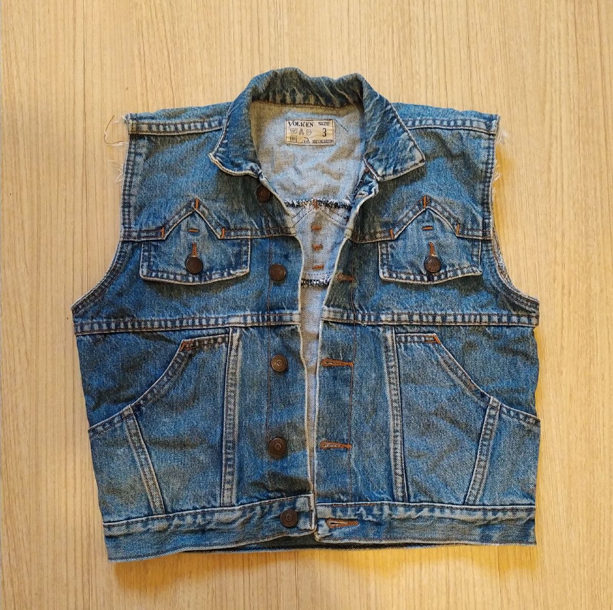 colete jeans feminino curto