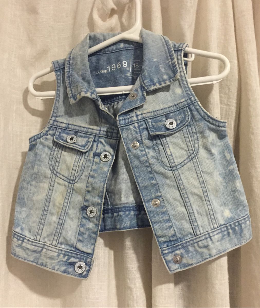 colete jeans para bebe