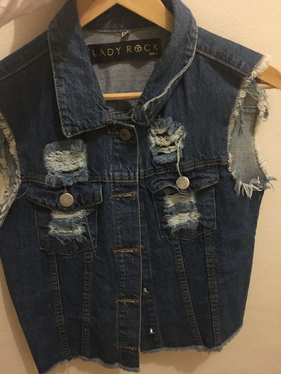 Colete jeans lady store rock