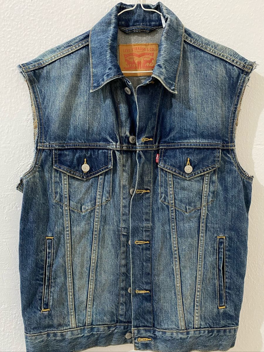 colete jeans levis masculino