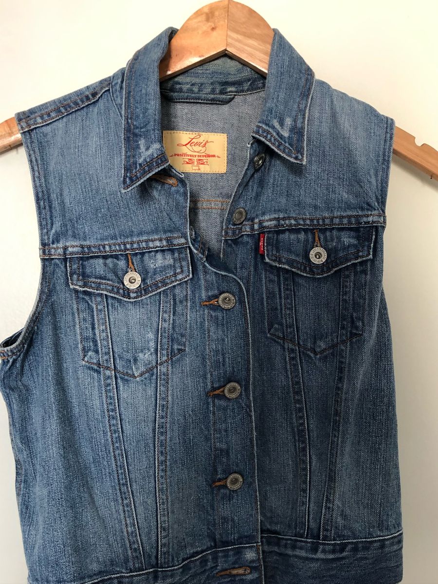 colete jeans levis masculino