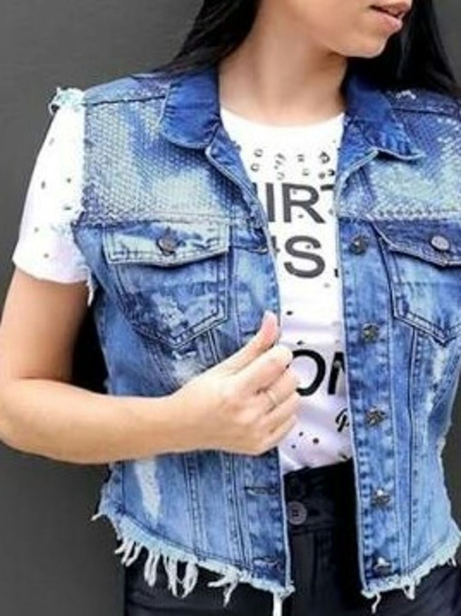 colete jeans planet girl