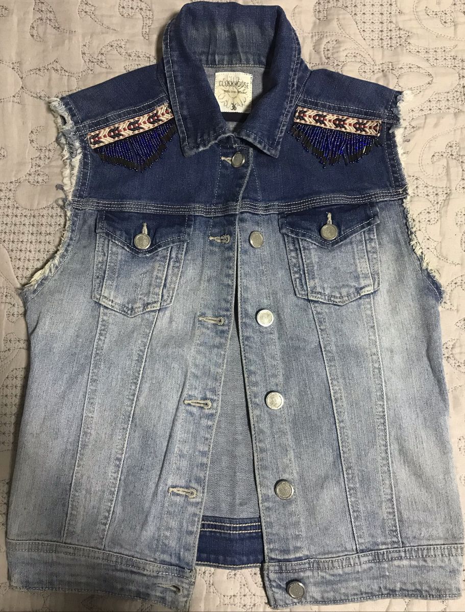 colete jeans feminino c&a