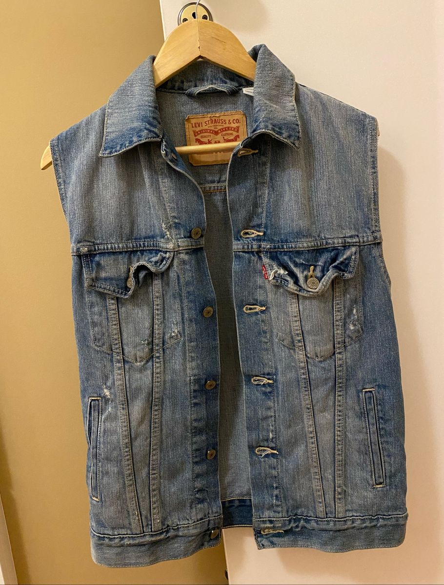 colete jeans levis masculino