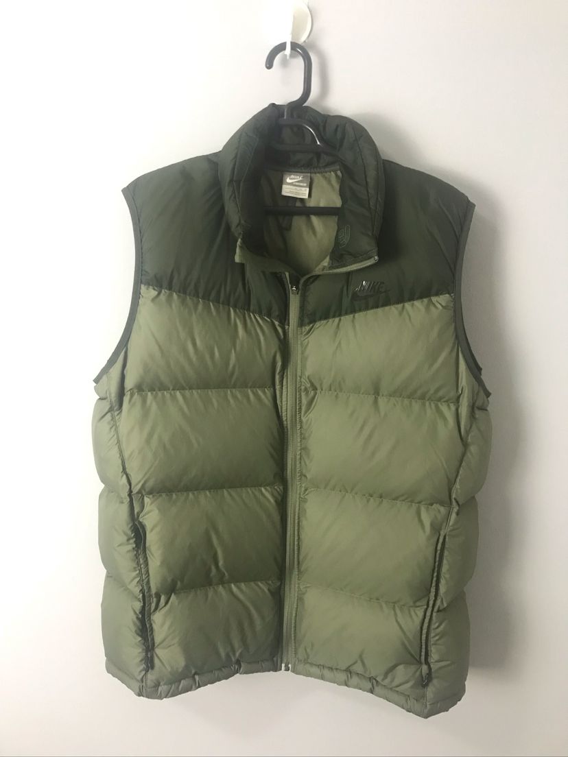 colete nike verde militar tamanho m - coletes nike