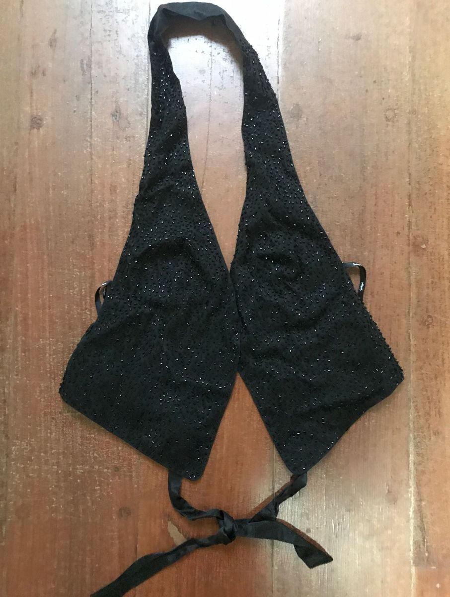colete preto bordado paete - coletes sportsgirls