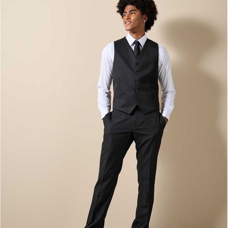 Roupa social hot sale com colete masculino