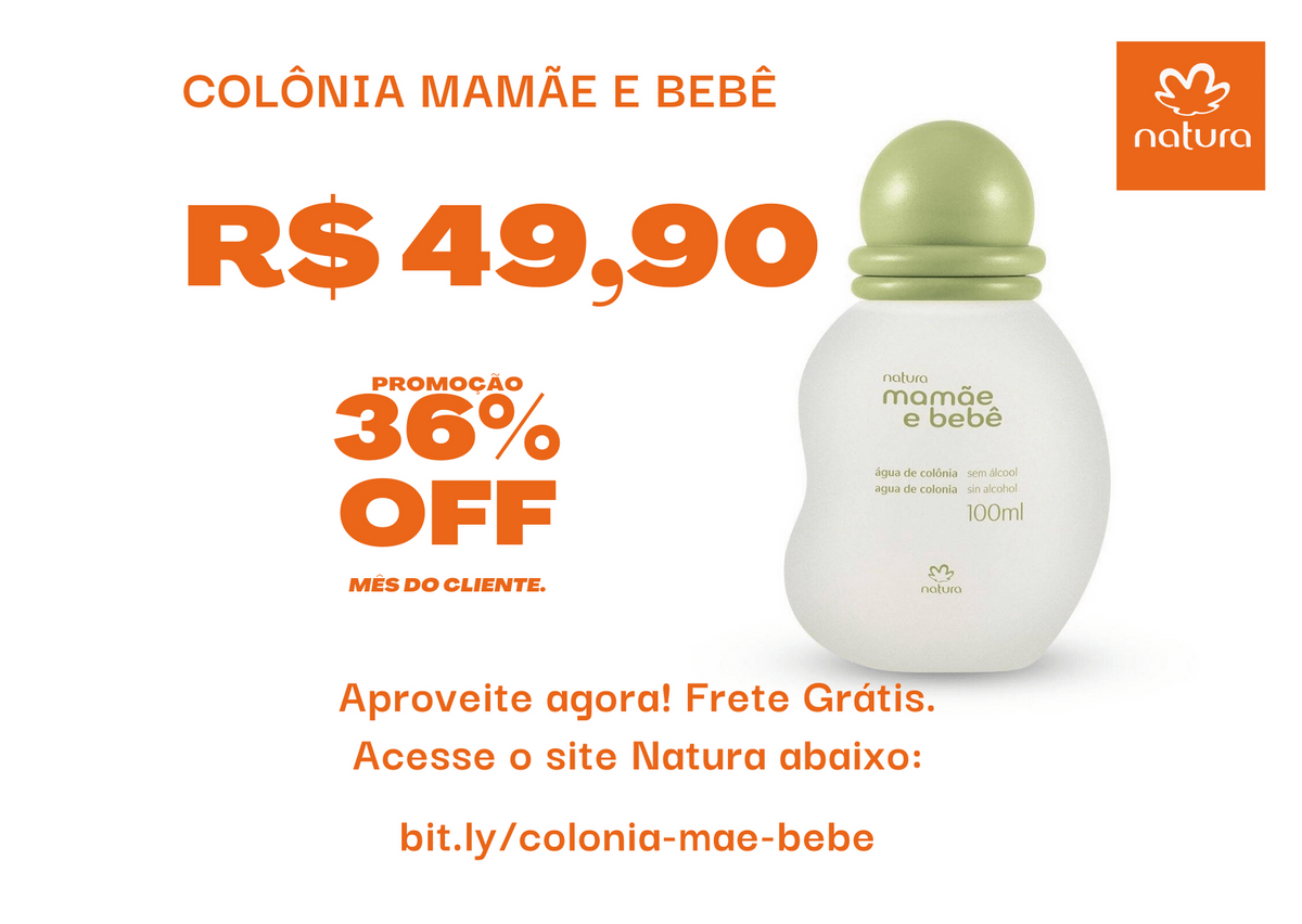 Colonia Mamae E Bebe Item Infantil Natura Nunca Usado Enjoei