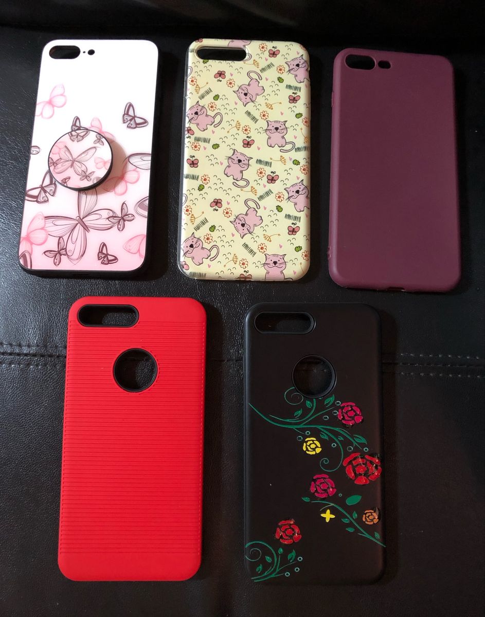 Combo com 5 Capinhas Iphone 7/8 Plus Capinha Iphone 7/8