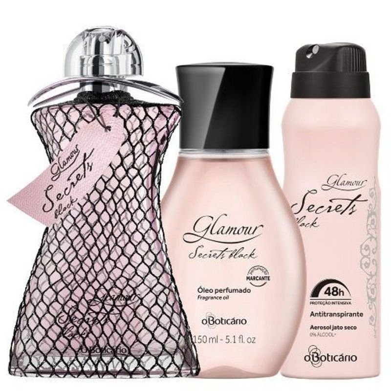 Colônia Glamour Secrets Black