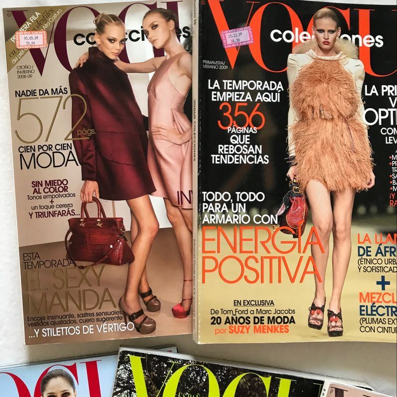 Combo Revistas Vogue Importadas, Kit com 7 Revistas, Vogue Itália