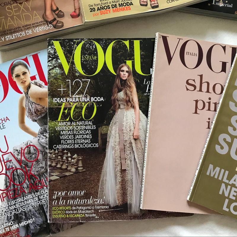 Combo Revistas Vogue Importadas, Kit com 7 Revistas, Vogue Itália