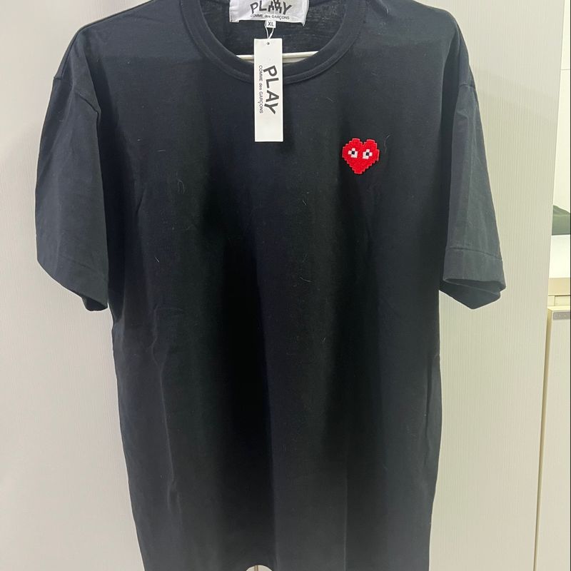 Comme Des Garcons Play Camiseta Preta X Invader Comme Des Garcons Nunca Usado 102156982 enjoei