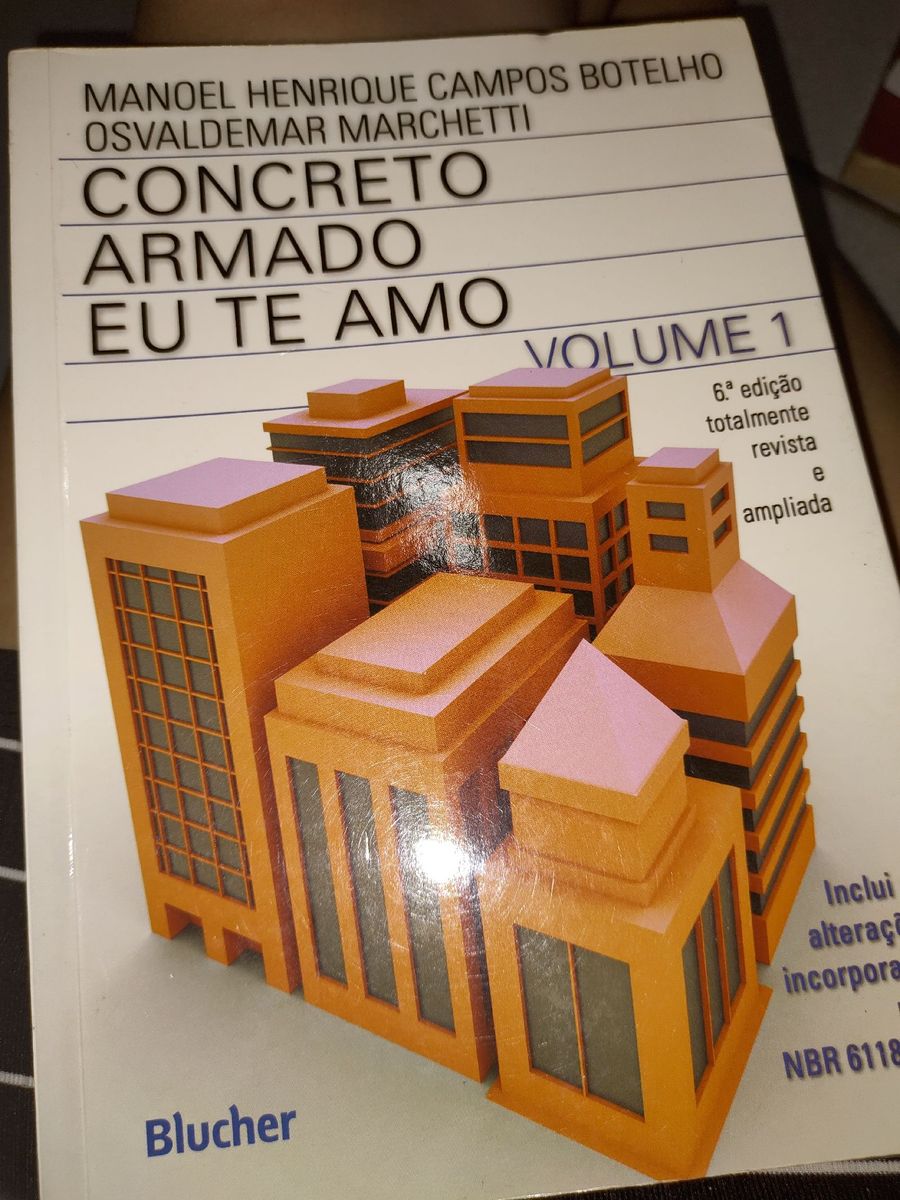 Concreto Armado Eu Te Amo Vl.1 | Livro Blucher Usado 65042155 | Enjoei