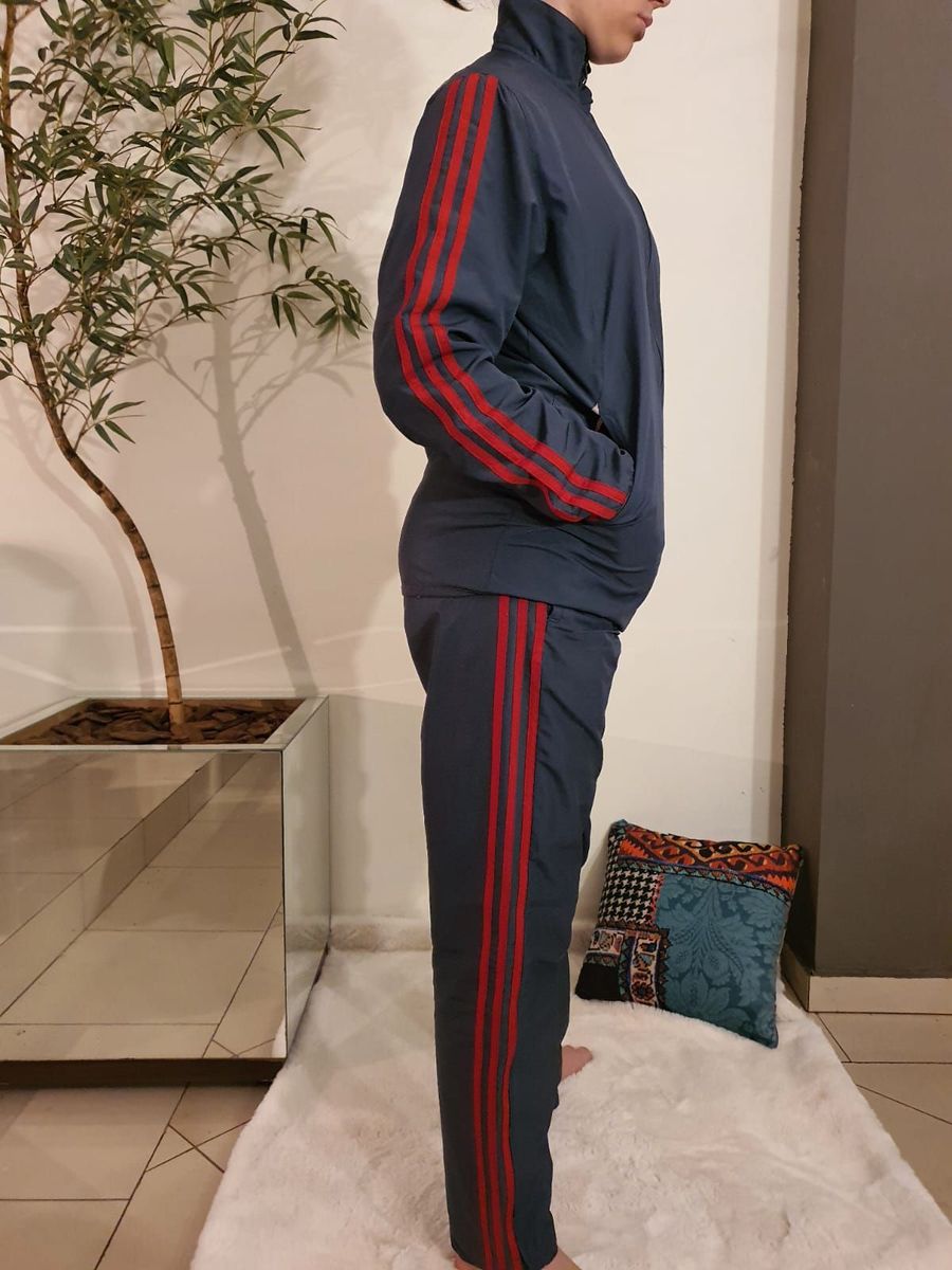 Conjunto Abrigo Moletom Tactel Blusa Jaqueta Casaco Calça Ziper