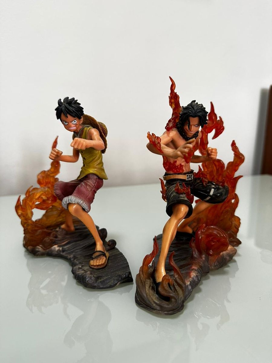 Conjunto Action Figures One Piece (monkey D. Luffy + Portgas D. Ace