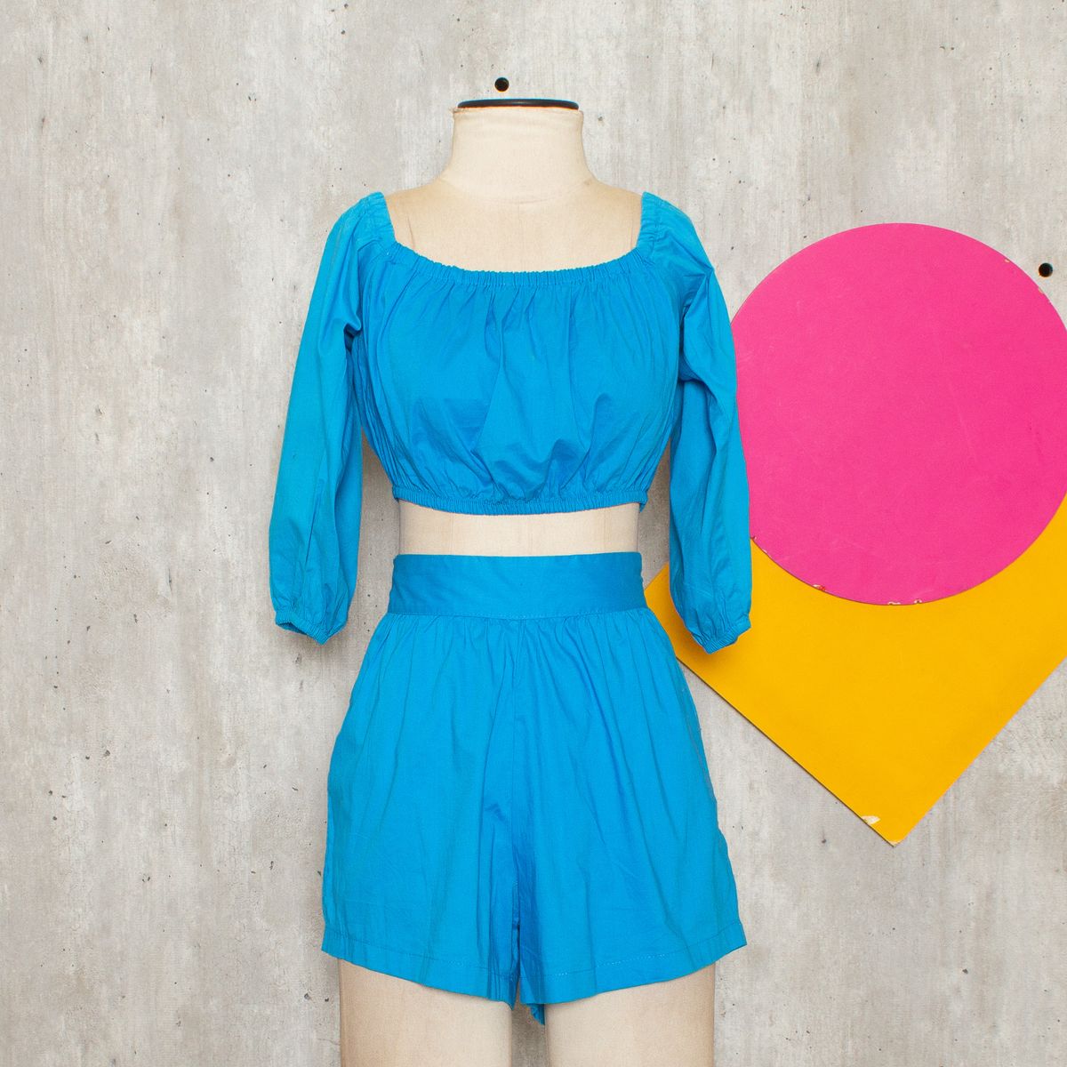 Conjunto Azul Clock House Foquinha Blusa Feminina Clock House Usado