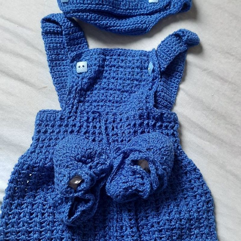 Conjunto Bebê em Crochê Roupa Infantil para Bebê Nunca Usado