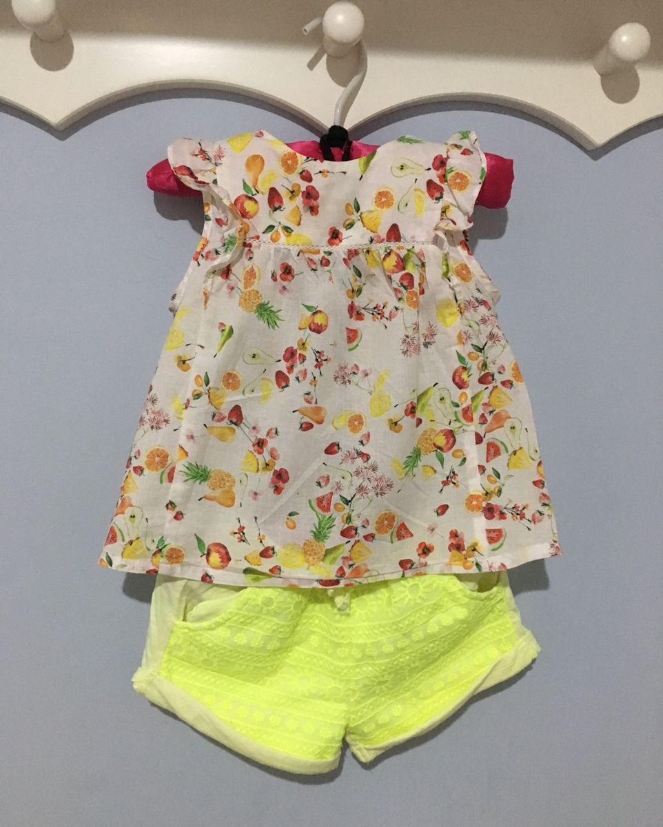 Conjunto Beb\u00ea Menina da Zara, Camisa e Shortinho | Roupa Infantil para ...