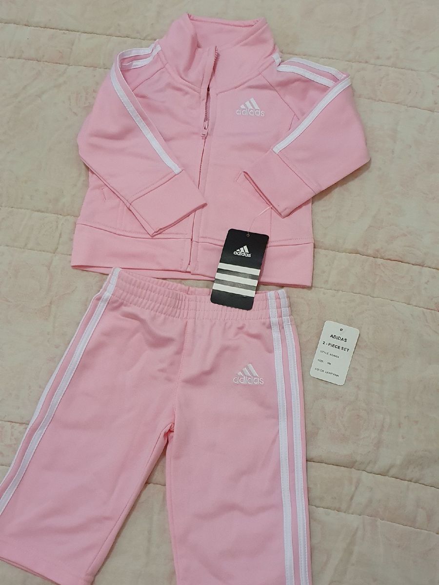 conjunto adidas rosa infantil