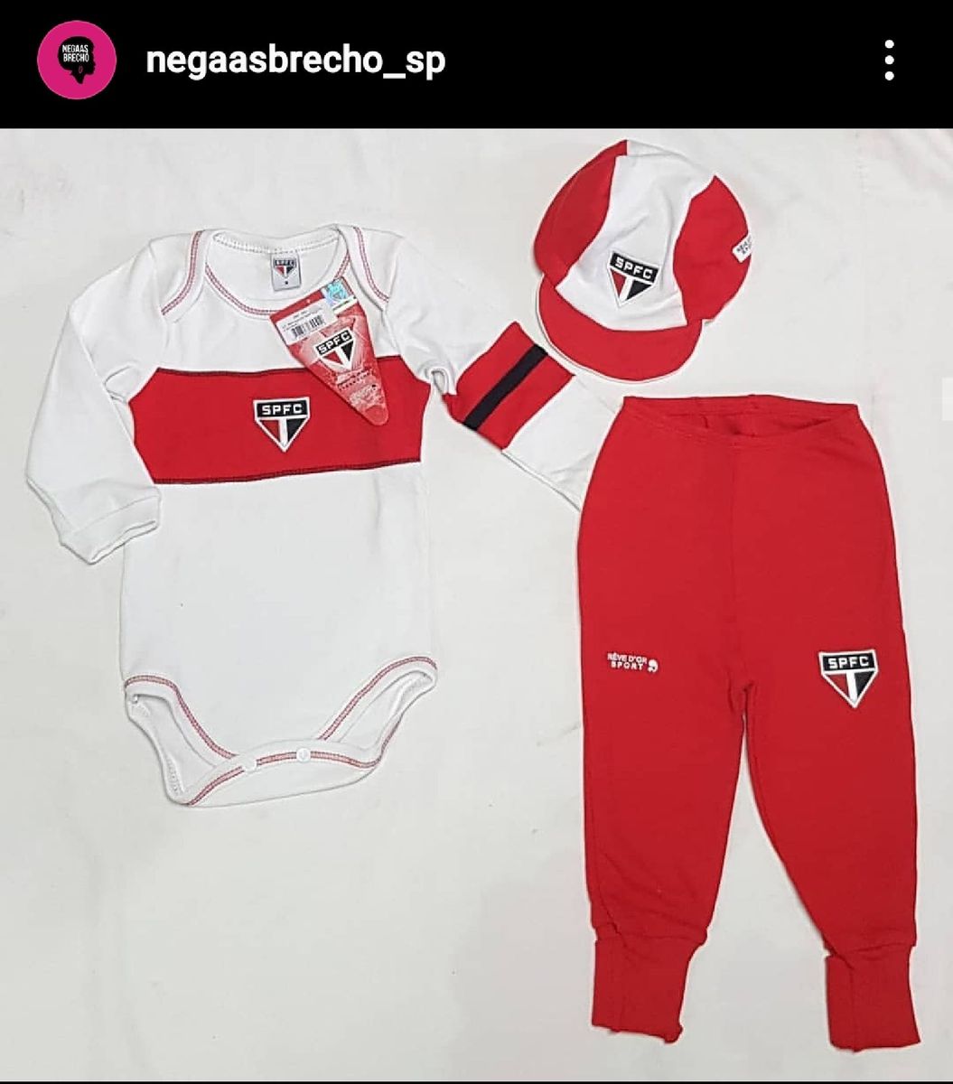 roupa do são paulo para bebê