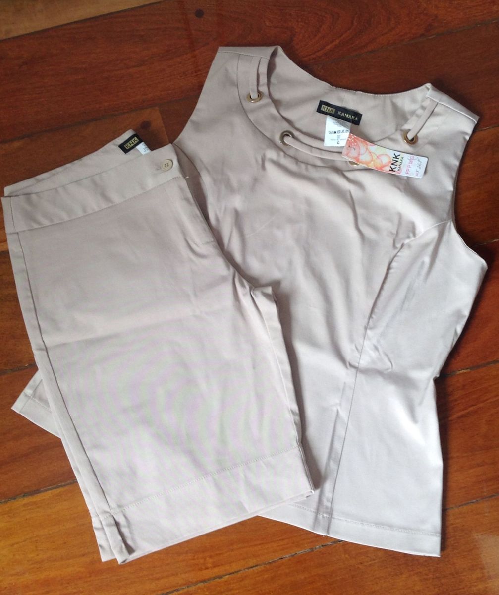 bermuda com camisa social feminina