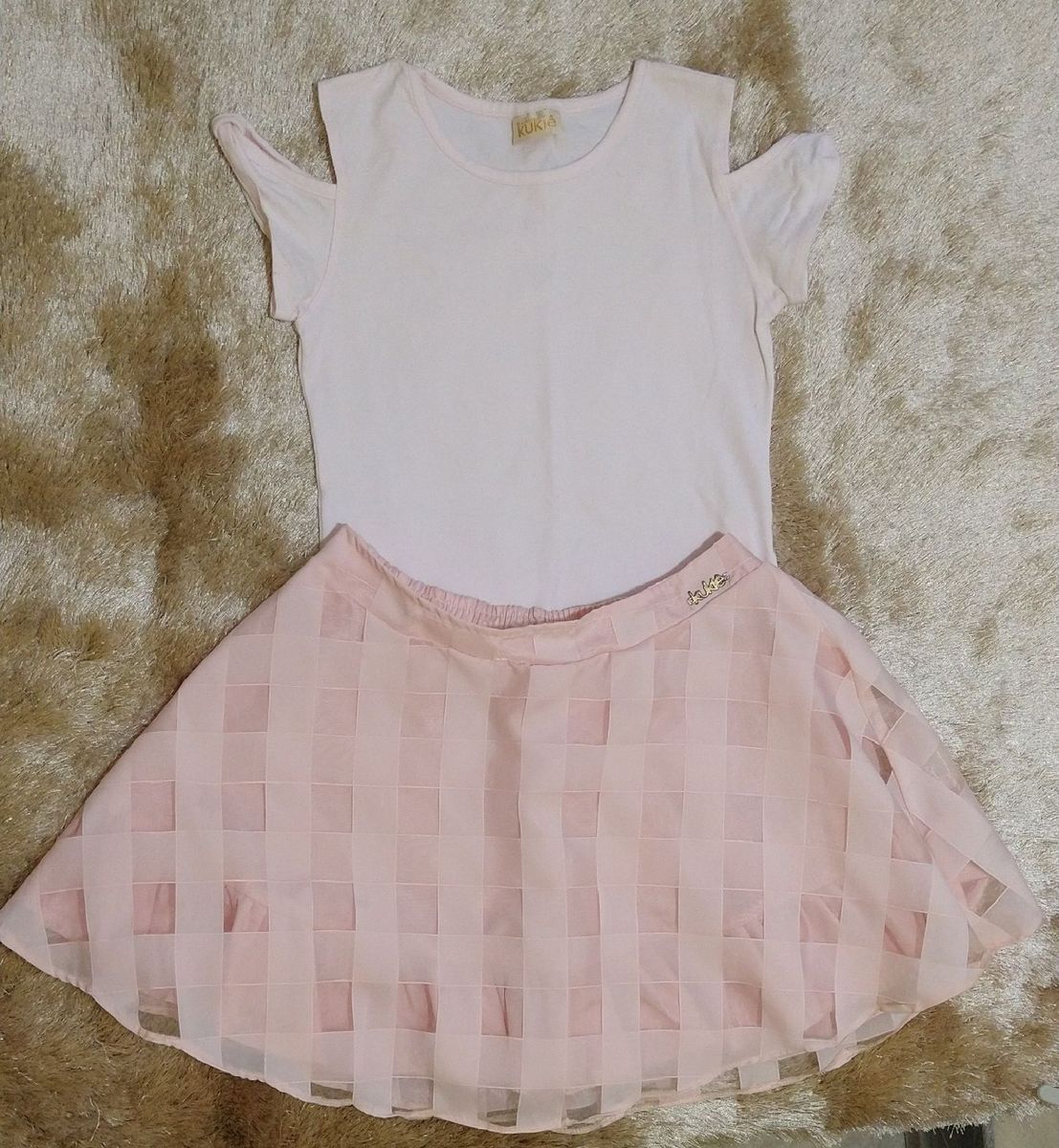 Conjunto Body e Saia Rosa Kukie 12 Anos | Roupa Infantil para Menina ...