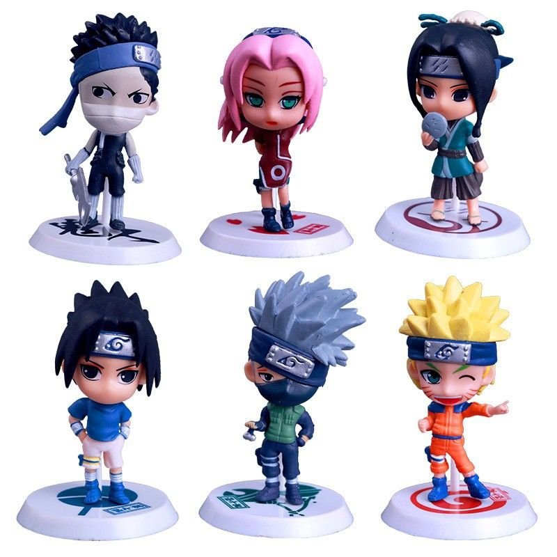 Bonecos Naruto Sasuke Sakura Kakashi Zabuza Haku kit com 6 - WIN  Colecionáveis