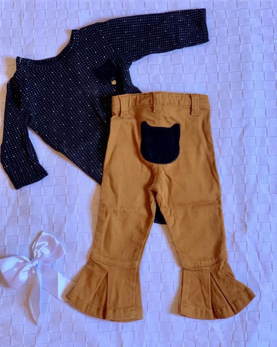 calça flare para bebe