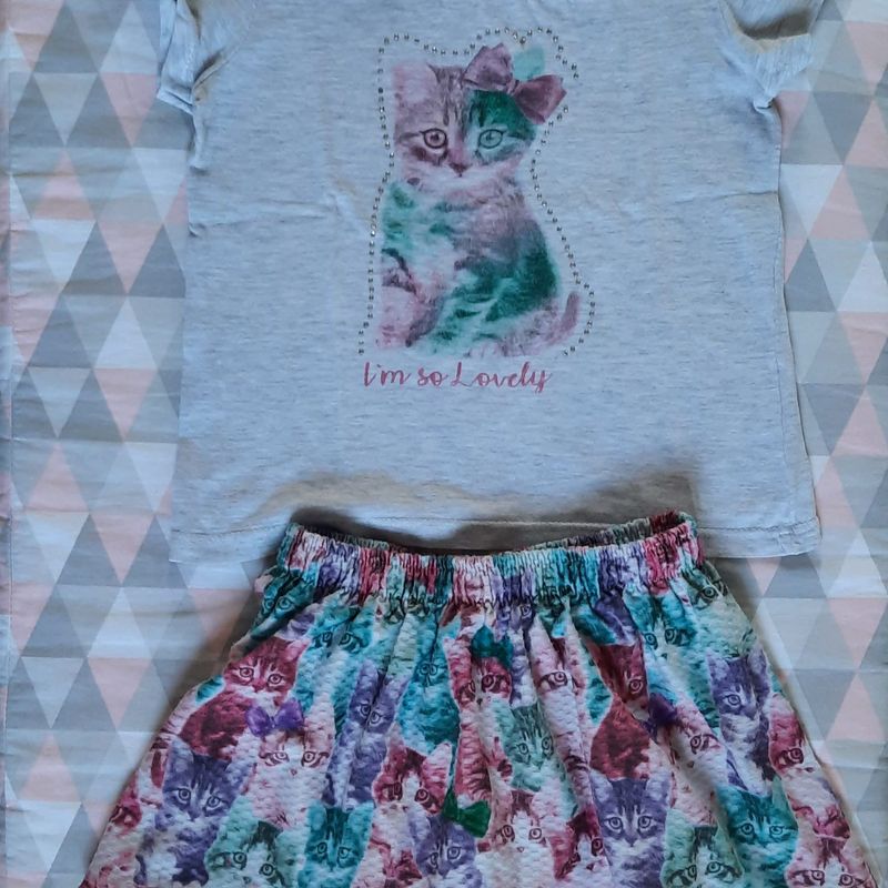 Baby Doll Infantil Camiseta e Short