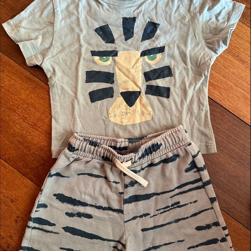 Conjunto Camiseta e Shorts Zara Roupa Infantil para Bebê Zara Usado  95293041 enjoei