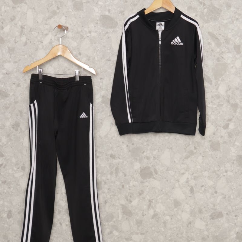 Conjunto Casaco e Calça Preto Adidas Roupa Infantil para Menino