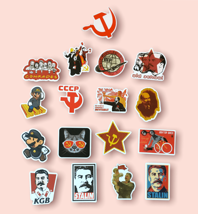 Conjunto Comunista 17 Adesivos Urss União Soviética Comunismo ...