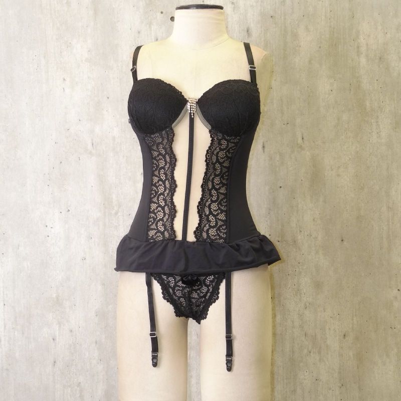 Conjunto Corpete e Calcinha Preta em Renda Vipagi Lingerie Feminina Vipagi Nunca Usado 71329501 enjoei